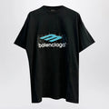 Balenciaga Oversized washed black 3B T-shirt
