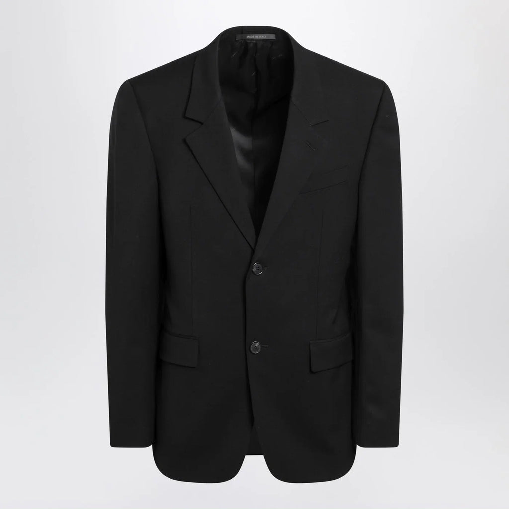 Balenciaga Single-breasted black wool jacket