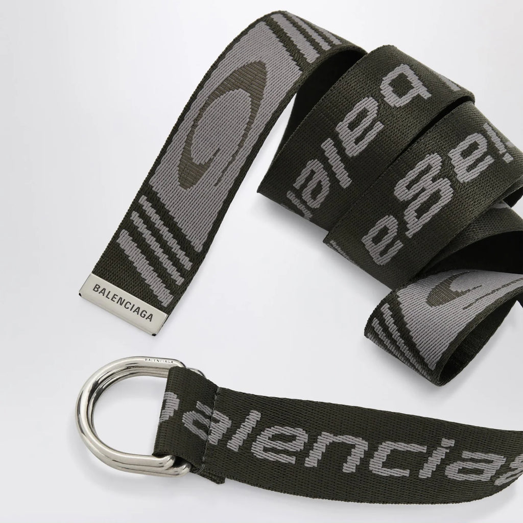 Balenciaga D-ring belt with loop sports icon motif