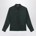 GUCCI Green GG jacquard silk shirt