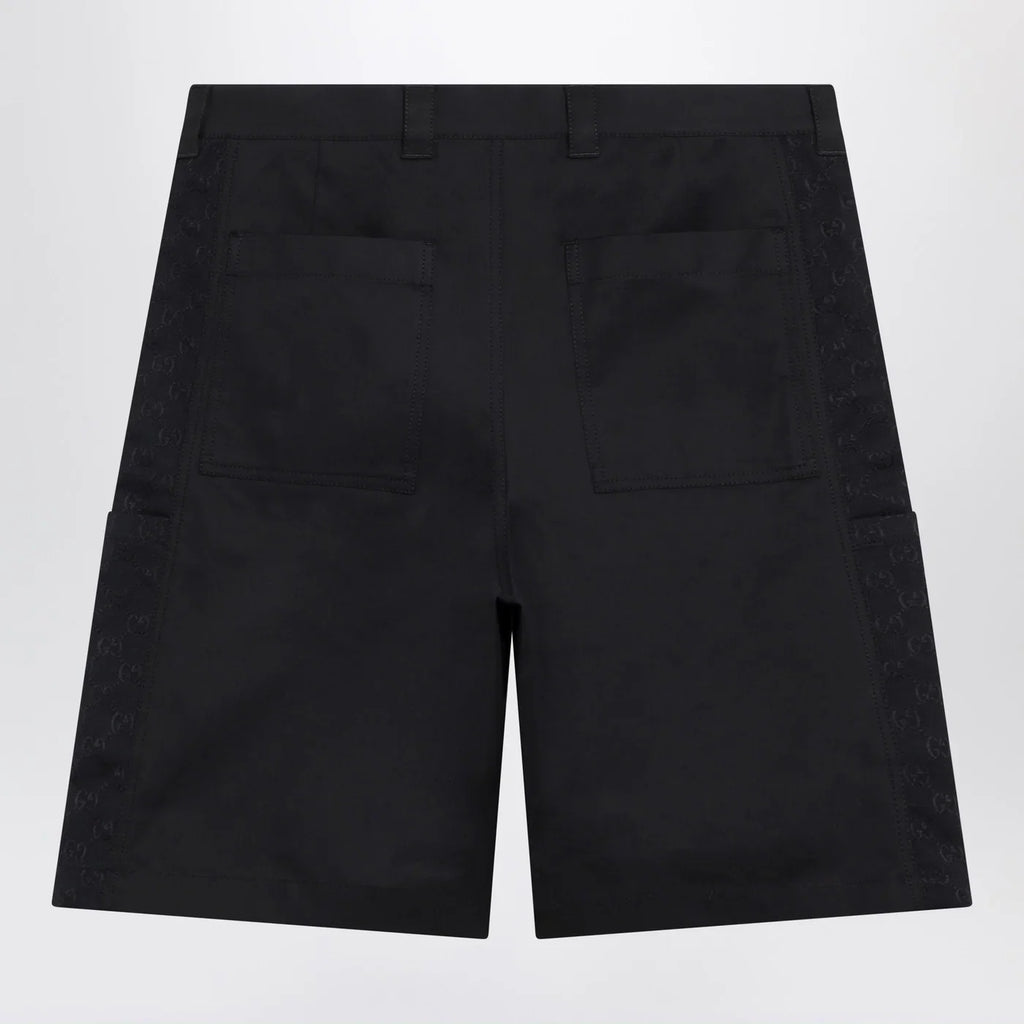 GUCCI Ink blue cotton twill shorts