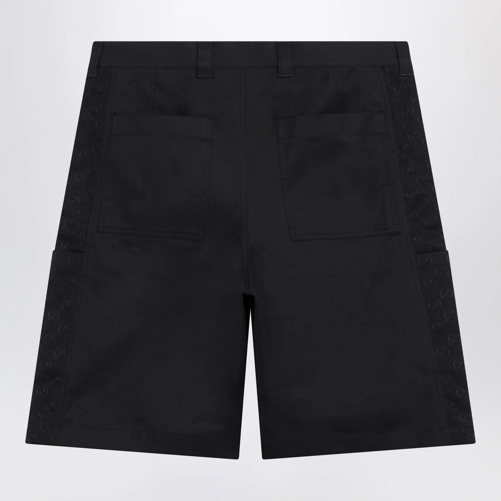 GUCCI Ink blue cotton twill shorts