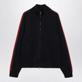 GUCCI Dark blue wool zip-up cardigan