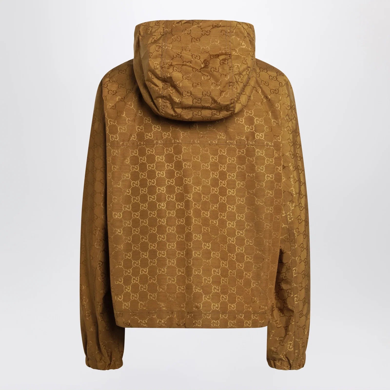 GUCCI Technical jacquard jacket with brown GG pattern