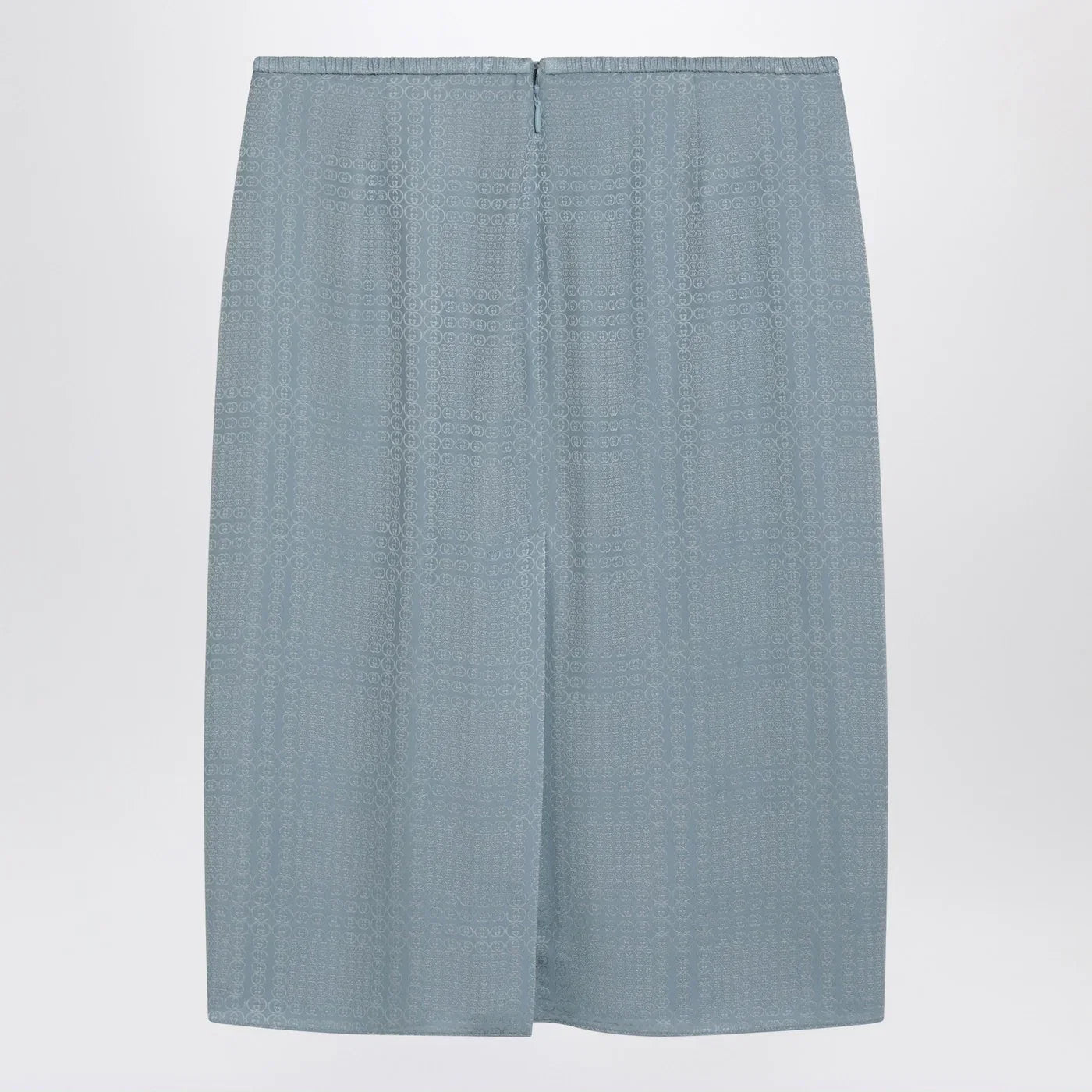 GUCCI Light blue GG jacquard silk skirt