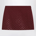 GUCCI Rosso Ancora GG-fabric mini skirt with crystals