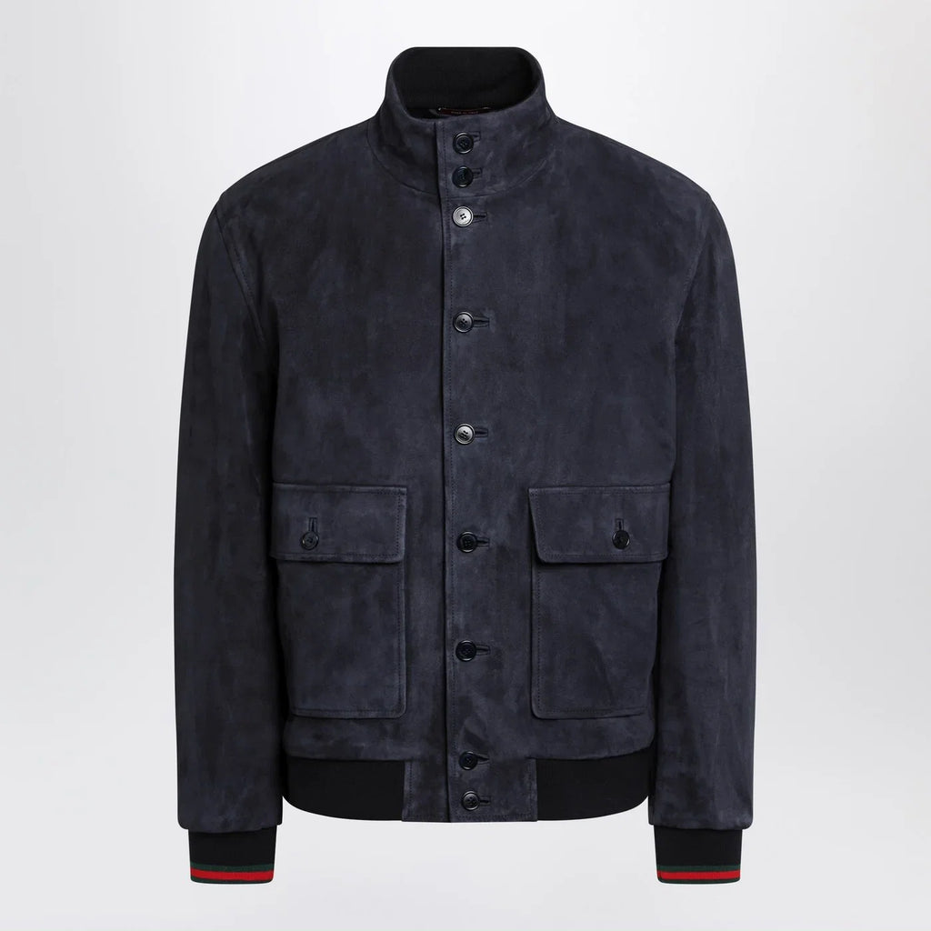 GUCCI Blue leather jacket