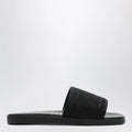 GUCCI Black jacquard fabric slides