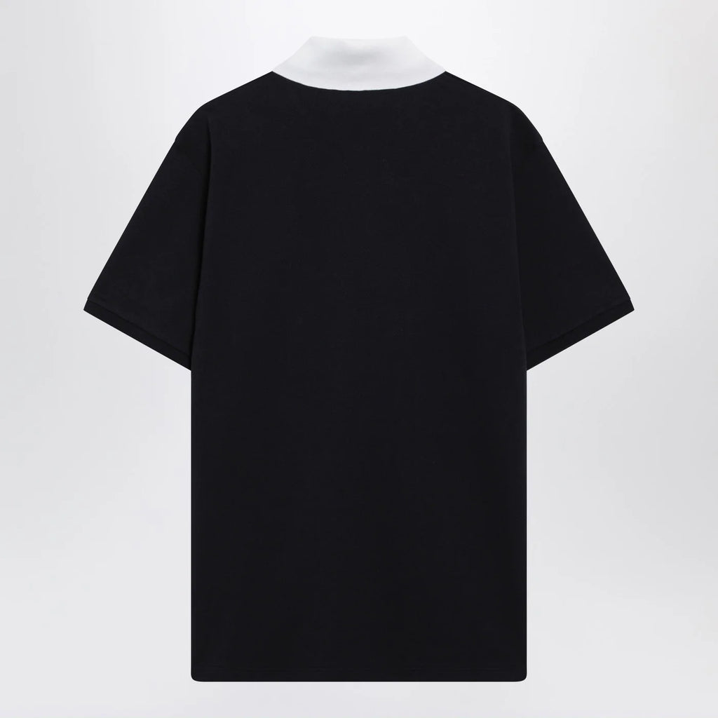 GUCCI Blue stretch cotton piqué polo shirt