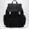 GUCCI Large black GG fabric backpack