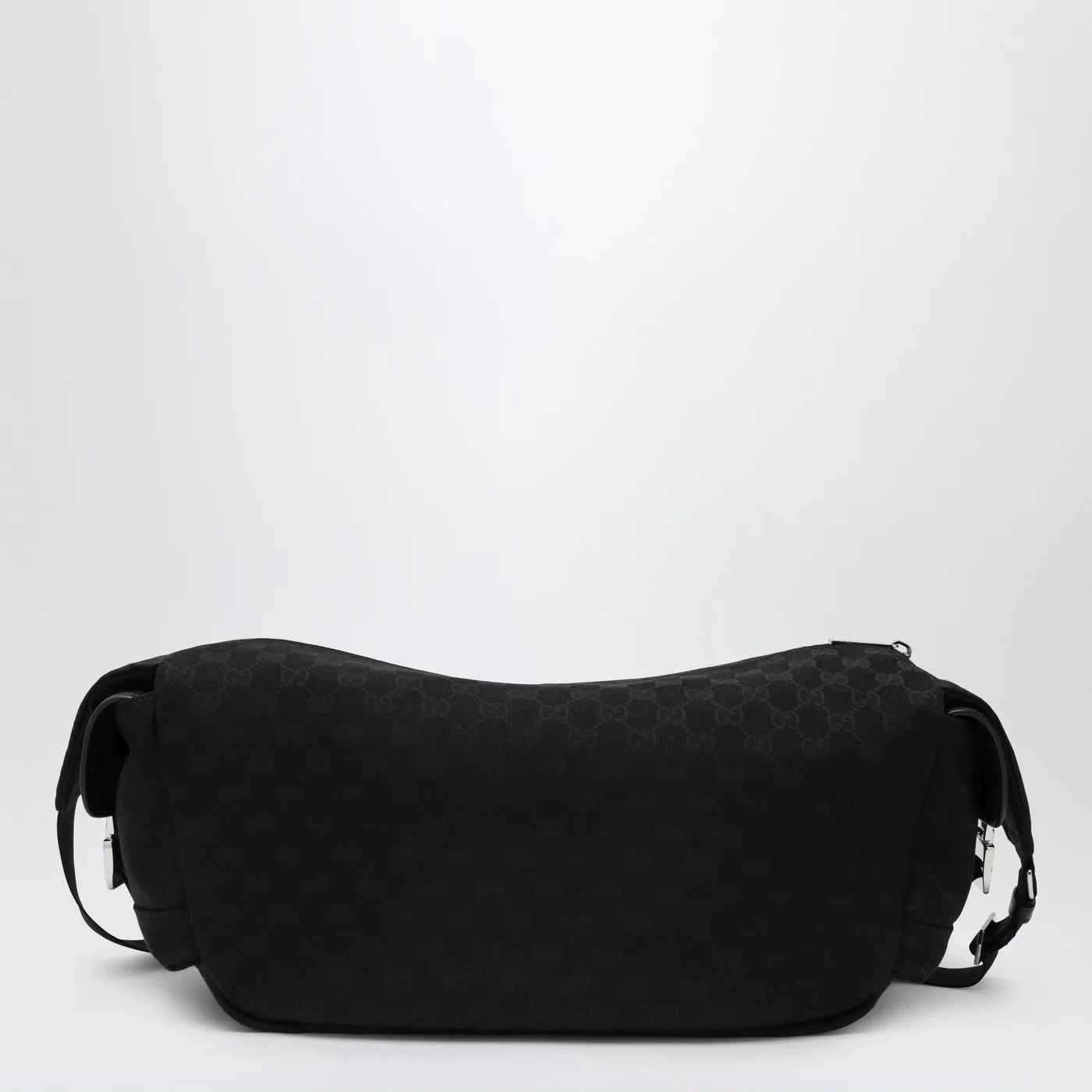 GUCCI Large black crossbody bag in GG fabric