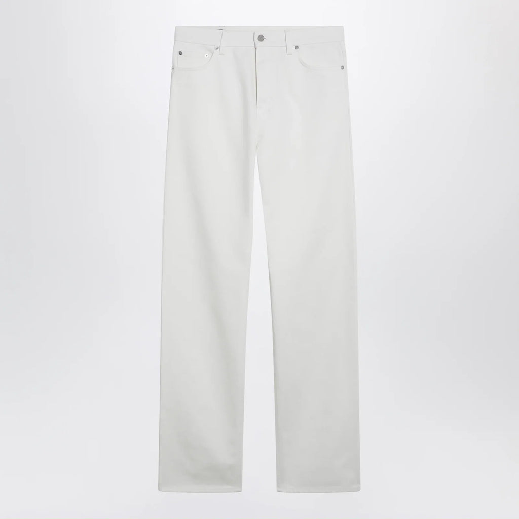 GUCCI White trousers with Horsebit detail