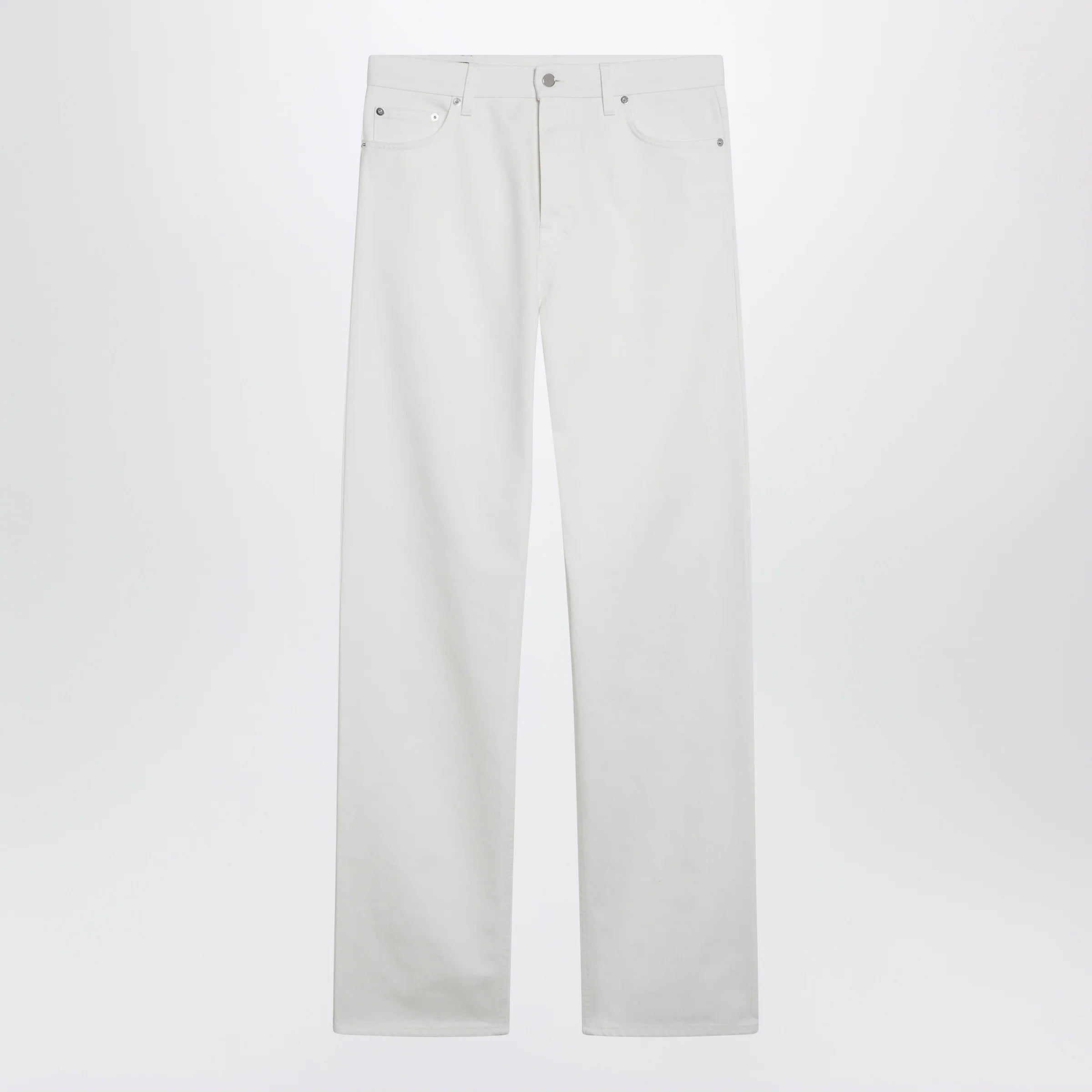 GUCCI White trousers with Horsebit detail