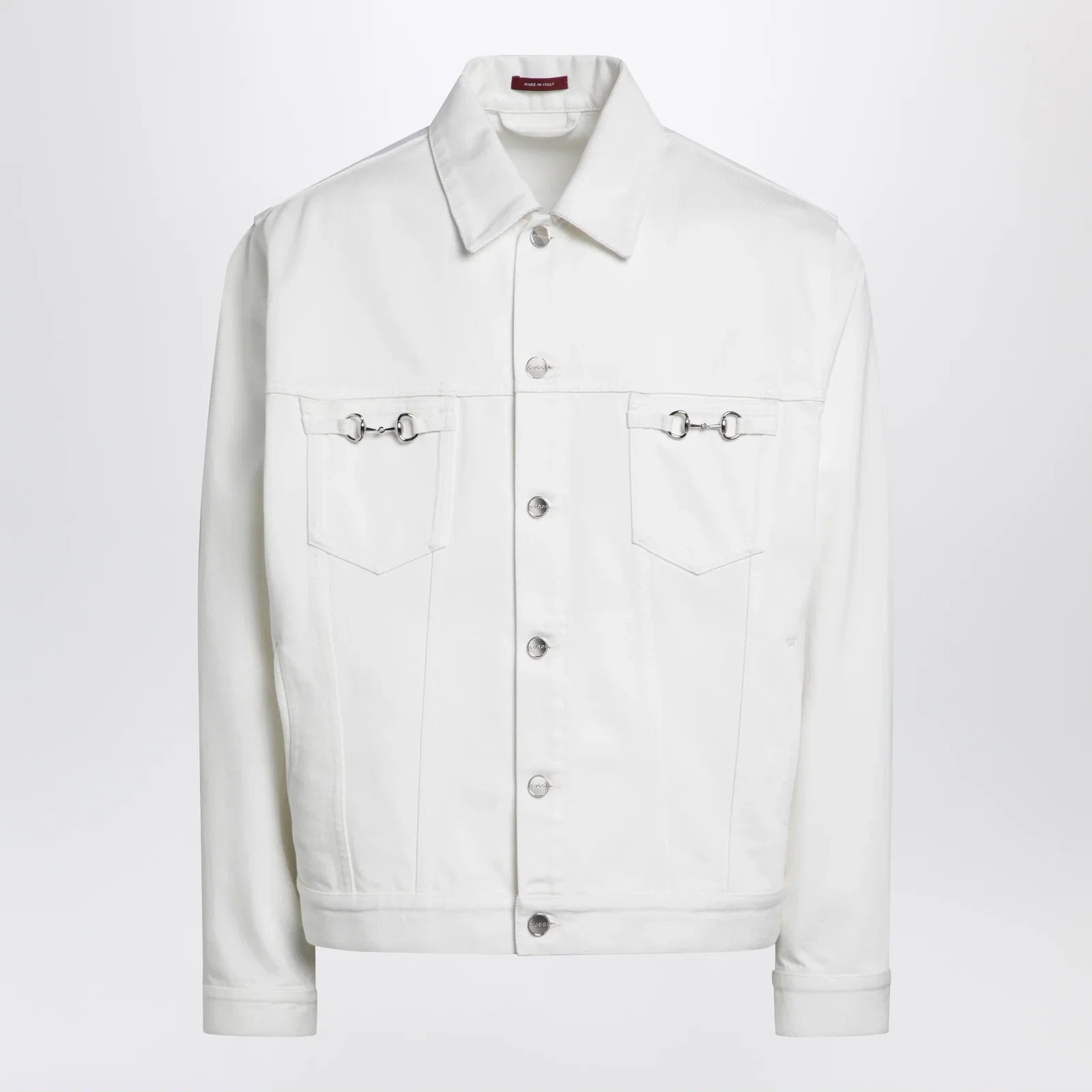 GUCCI White jacket with Horsebit detail