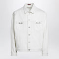 GUCCI White jacket with Horsebit detail