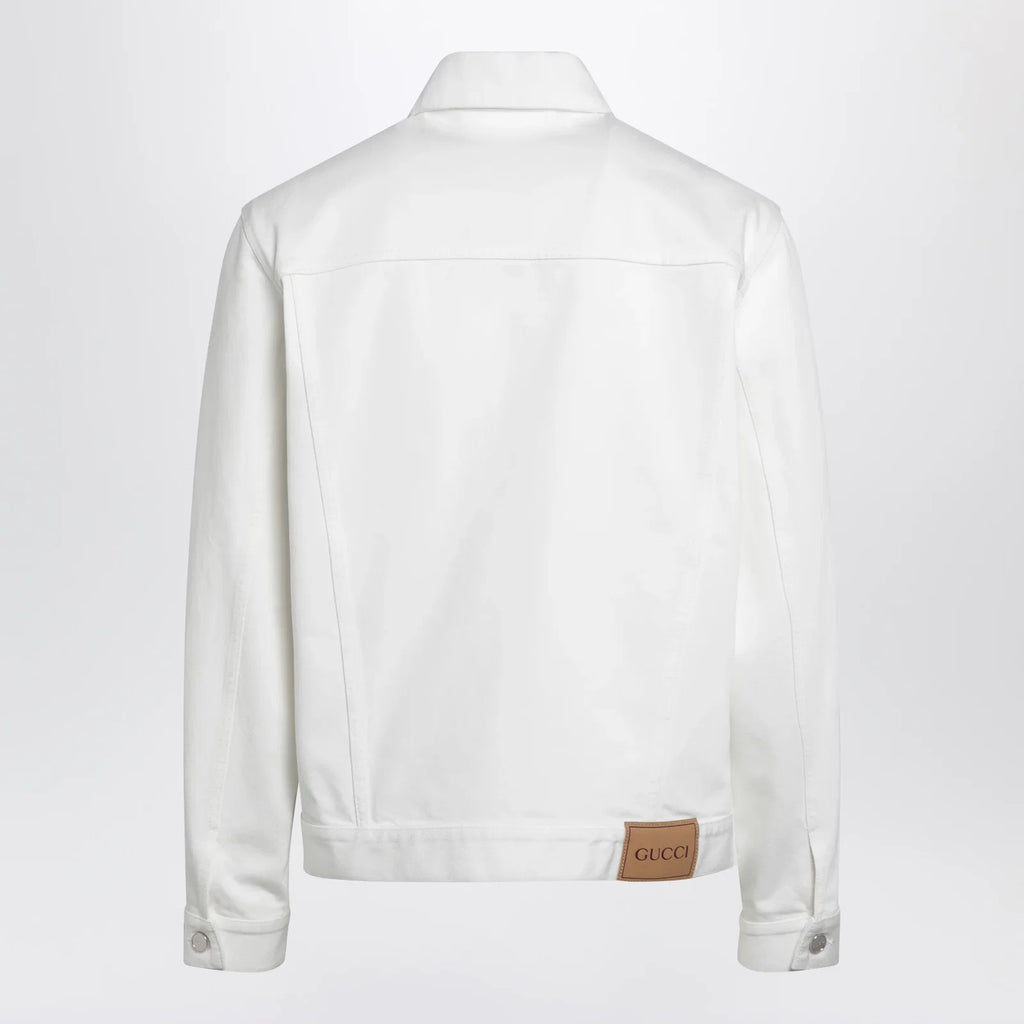 GUCCI White jacket with Horsebit detail