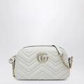 GUCCI GG Marmont small white camera bag