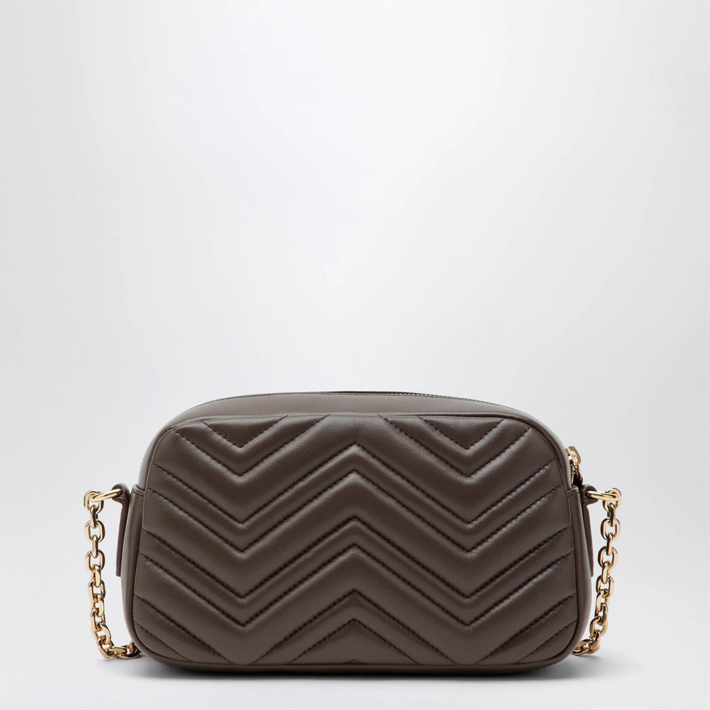 GUCCI Small GG Marmont camera bag in taupe nappa leather