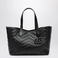 GUCCI Medium black GG Marmont shopping bag