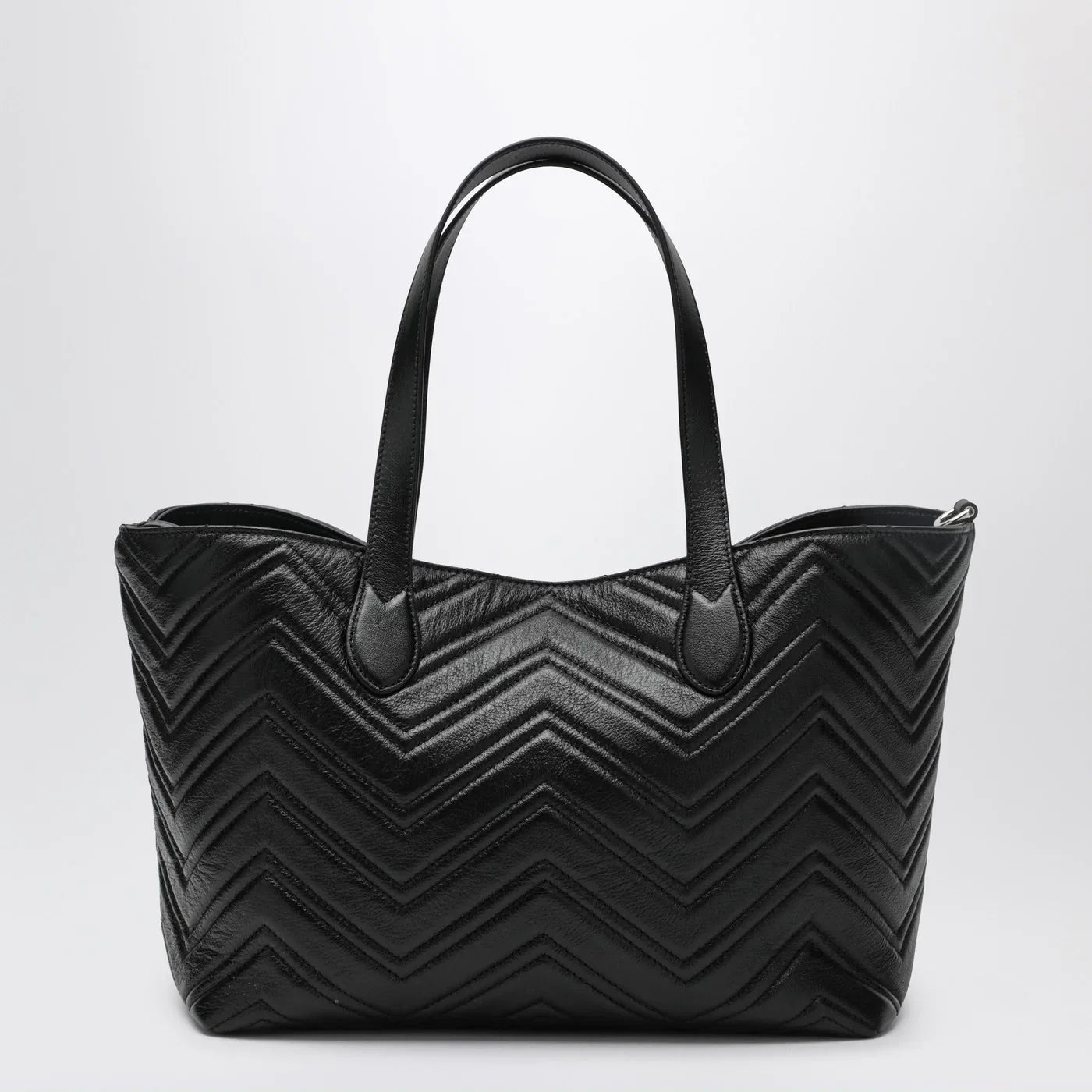 GUCCI Medium black GG Marmont shopping bag