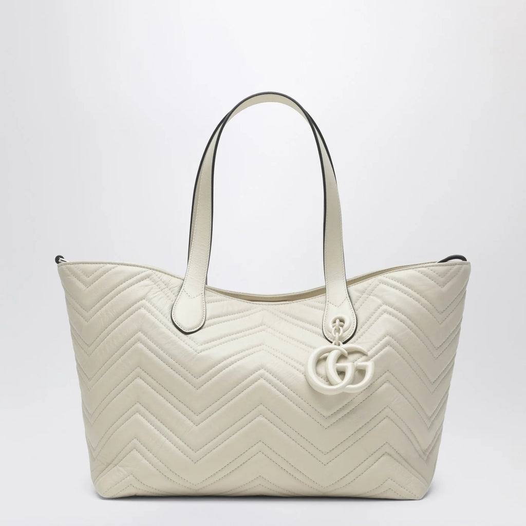 GUCCI GG Marmont medium shopping bag ivory