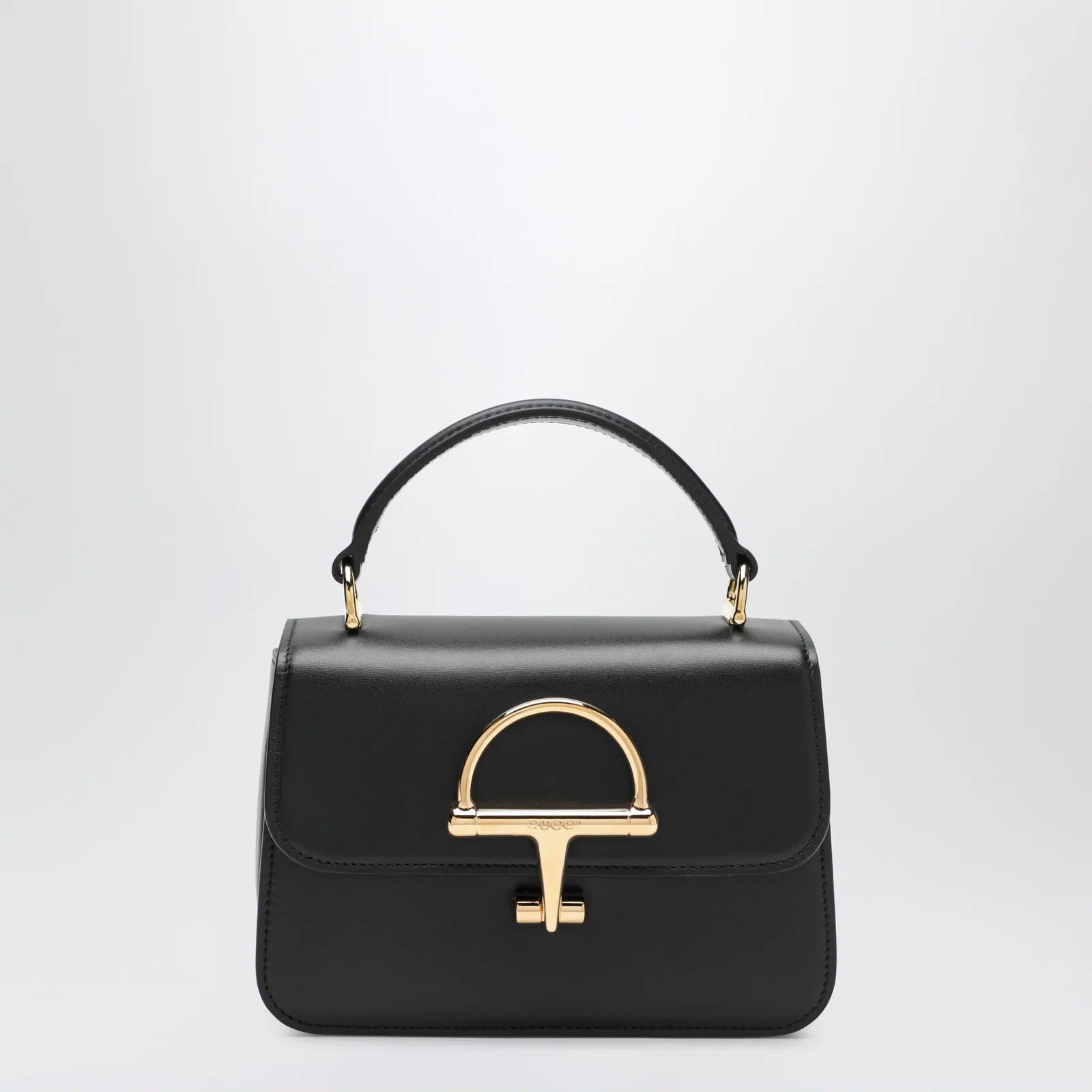 GUCCI Small Siena top handle bag in black leather