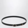 GUCCI Thin black belt with oval buckle