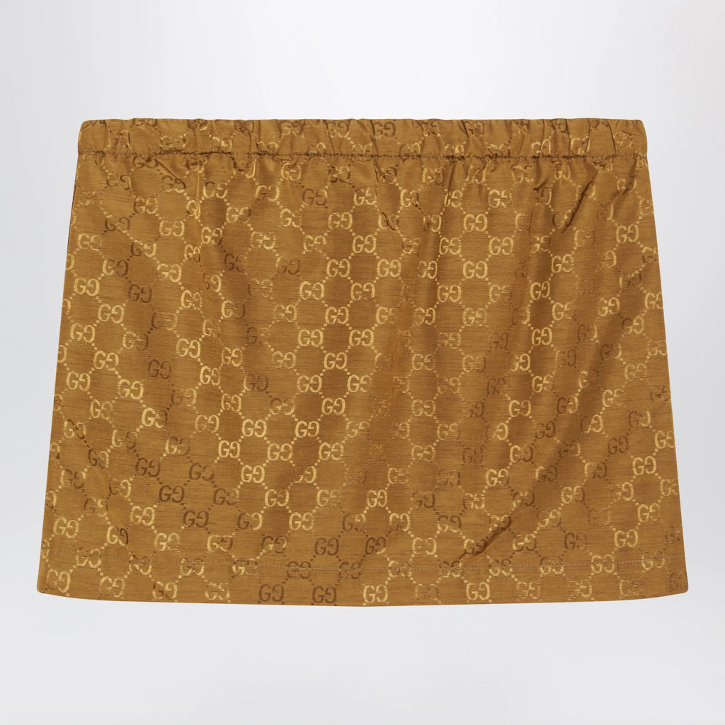 GUCCI Caramel GG jersey mini skirt