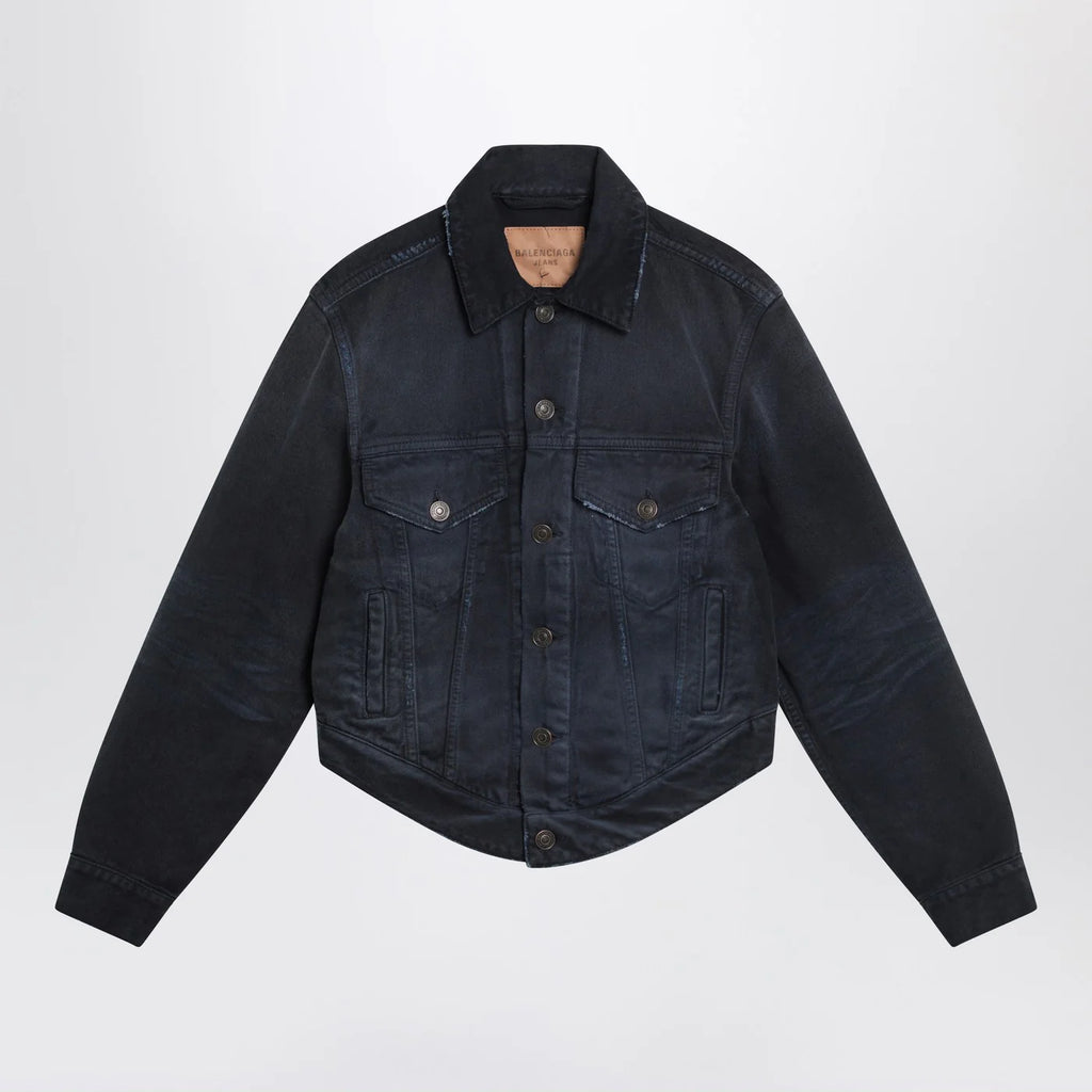 Balenciaga Navy blue jacket with curved waist