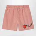 GUCCI Red/white check cotton shorts