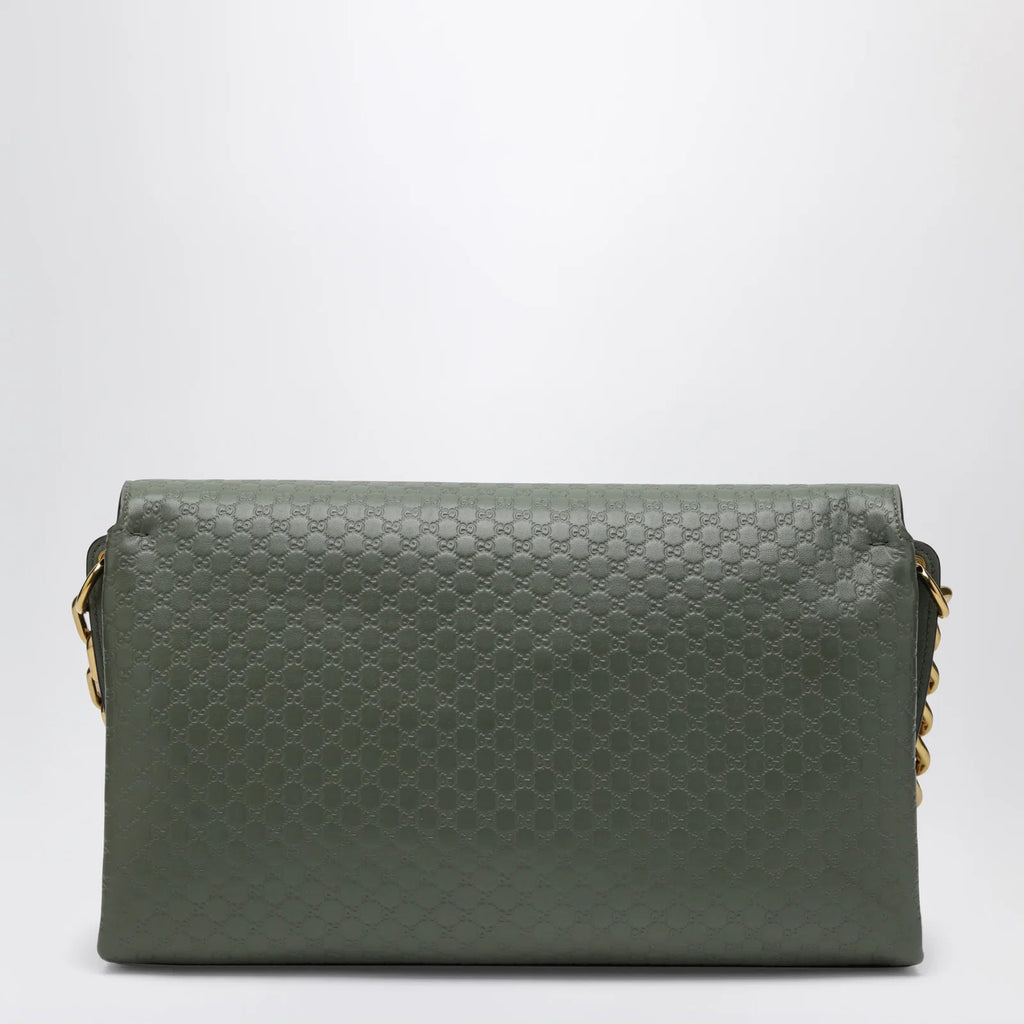 GUCCI Large chain shoulder bag in sage green