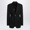 Balenciaga Black jacket with side tie