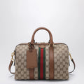 GUCCI Medium Ophidia duffle bag in beige and brown GG fabric