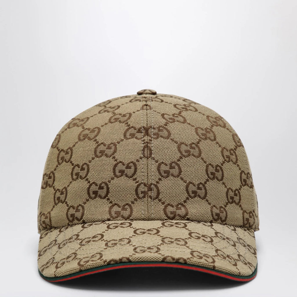 GUCCI Baseball cap in beige/dark brown GG fabric
