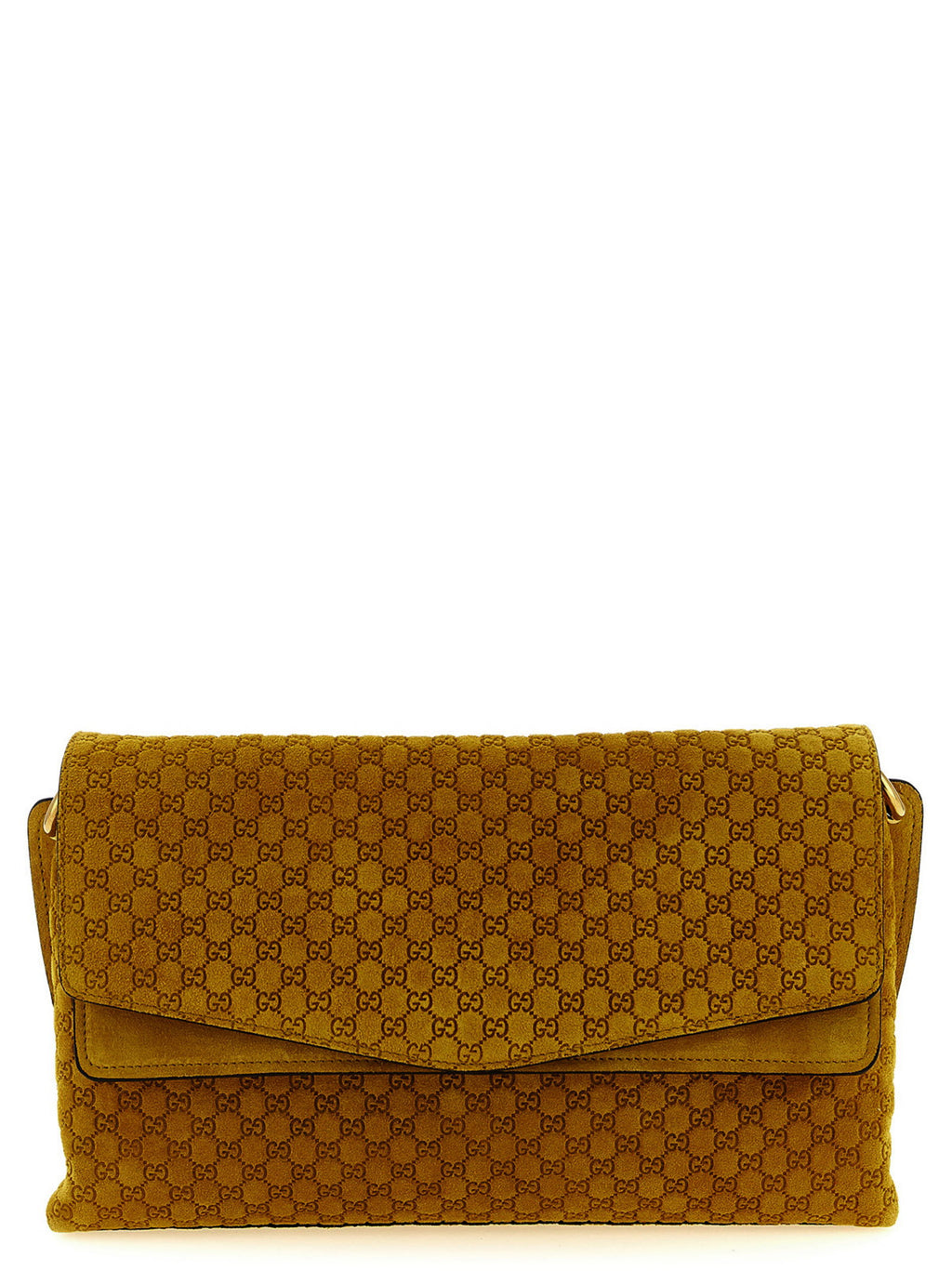 Gucci Gg Medium Suede Shoulder Bag