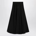 Balenciaga Black cotton ripstop Godet maxi skirt