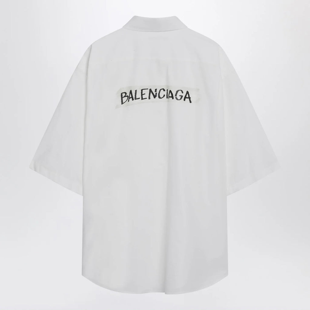 Balenciaga White Masking Tape shirt