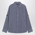Balenciaga Oversize navy blue and white striped shirt
