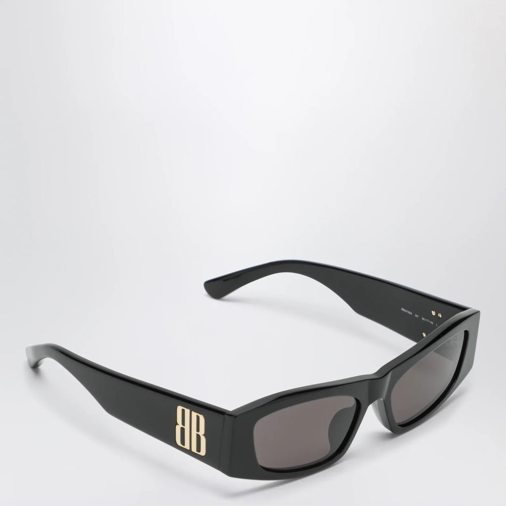 Balenciaga Nano rectangular black sunglasses
