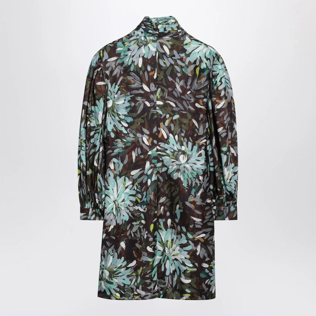 GUCCI Printed silk twill dress