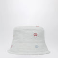 GUCCI White GG jacquard denim cap