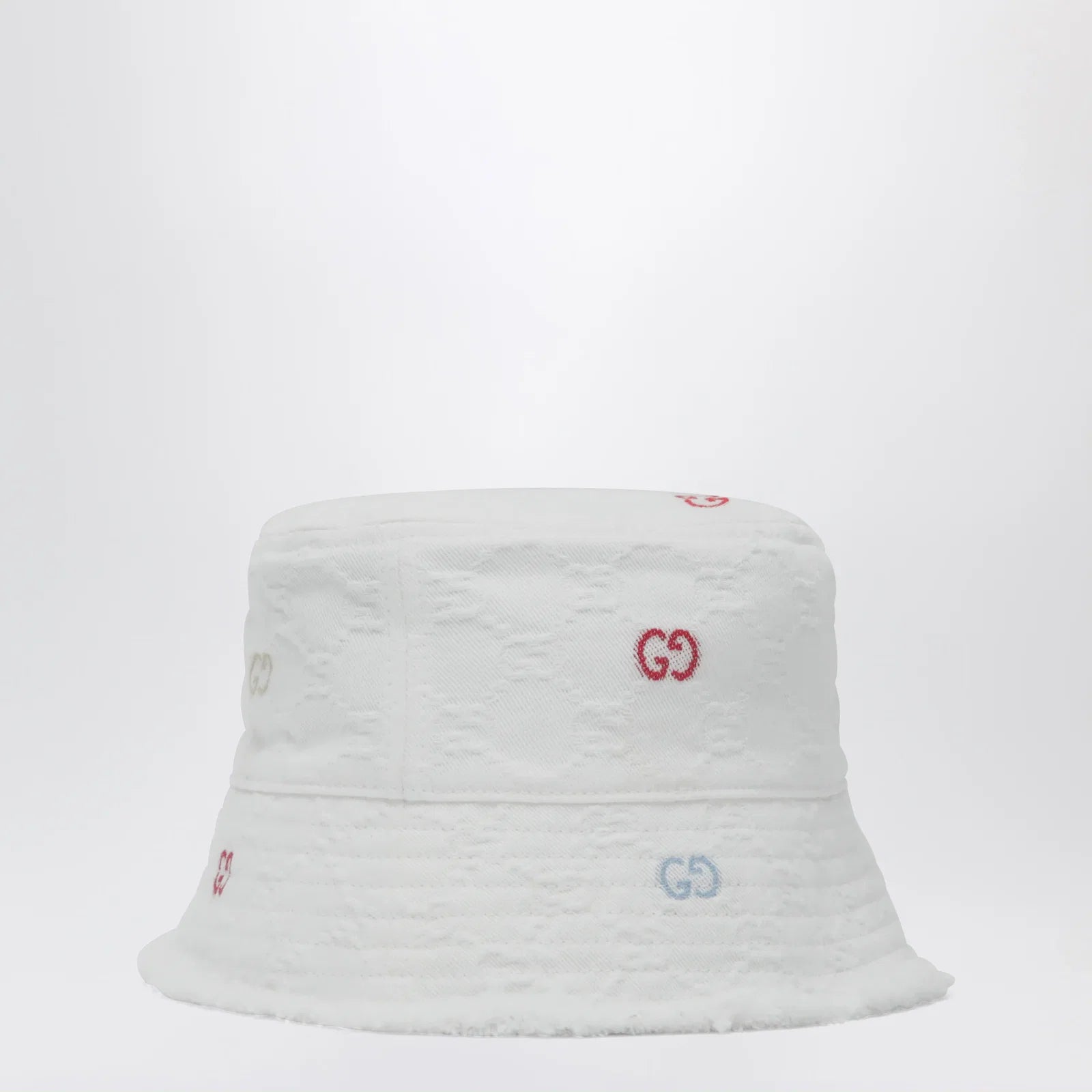 GUCCI White GG jacquard denim cap