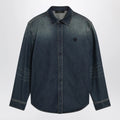 GUCCI Blue denim shirt with washed effect