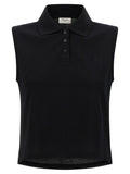 Saint Laurent Cassandre Embroidered Polo Shirt