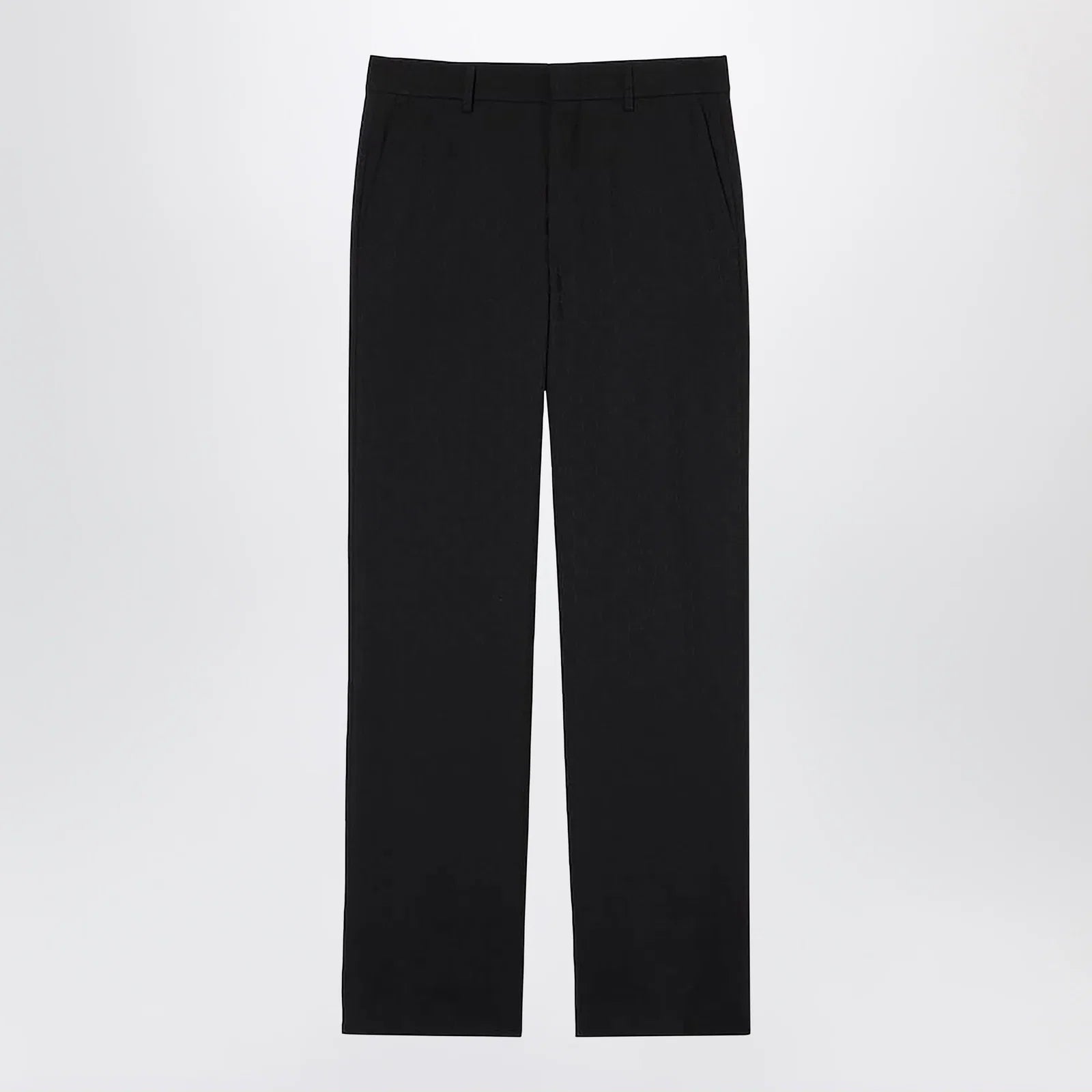 GUCCI Black Wool Trousers With GG Pattern