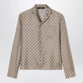 GUCCI Bowling shirt in silk twill with all-over GG print