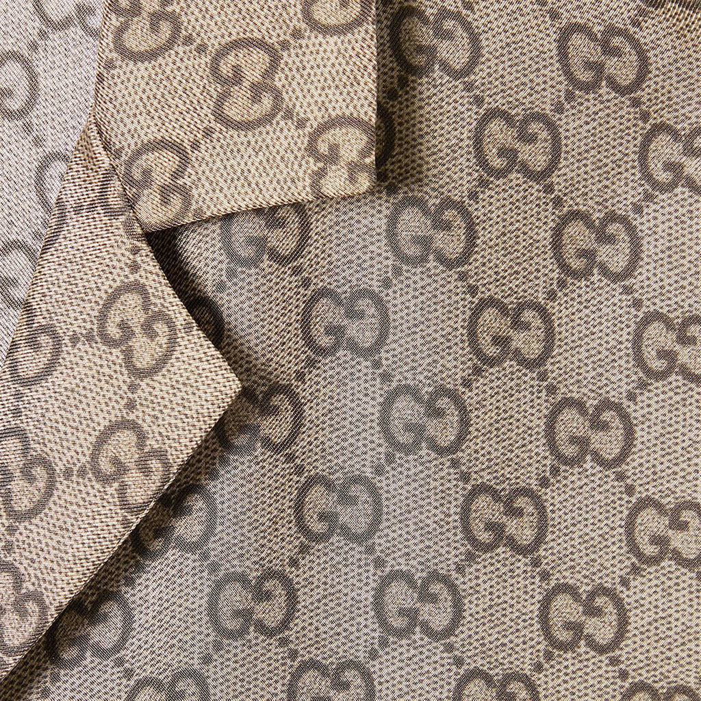 GUCCI Bowling shirt in silk twill with all-over GG print