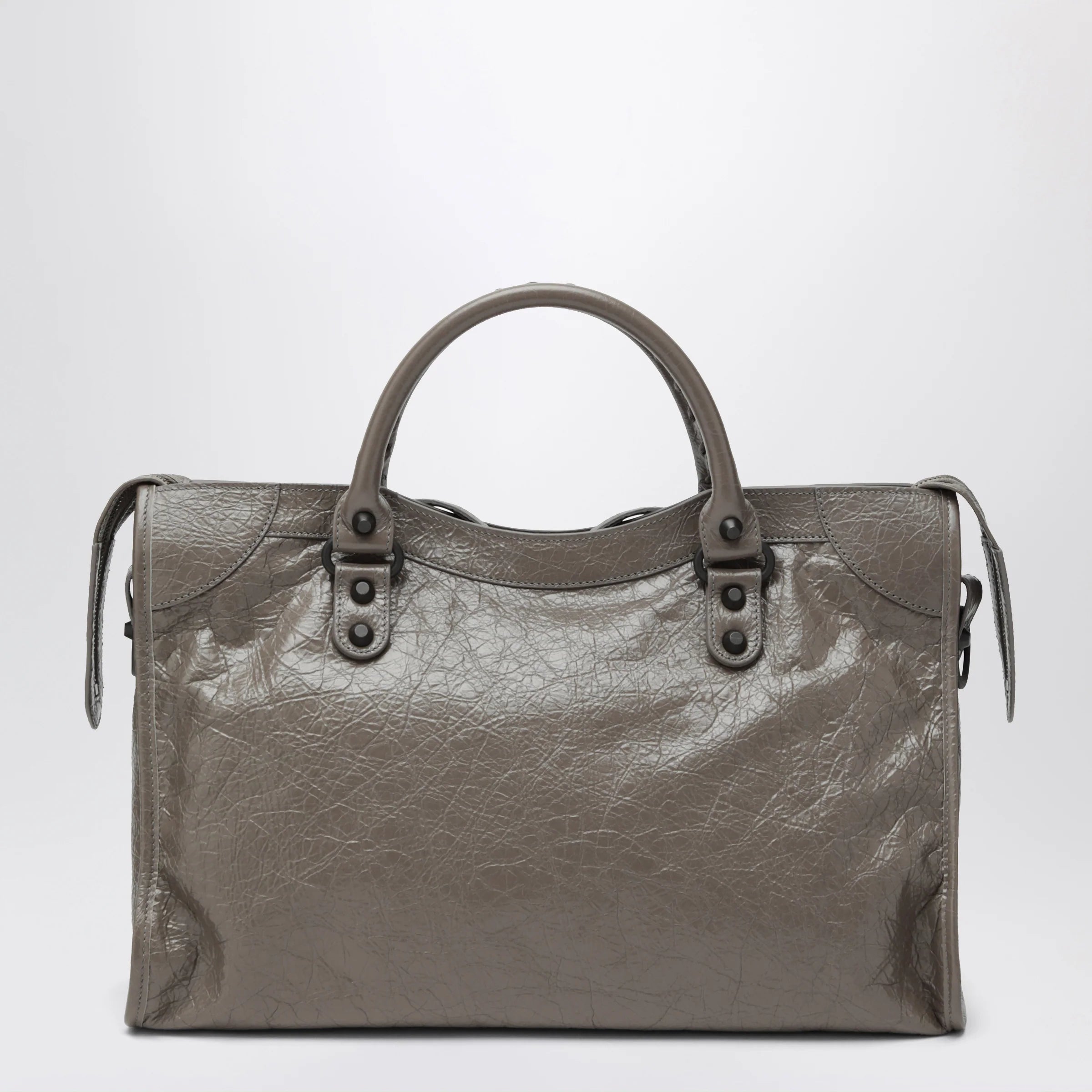 Balenciaga Le City medium handbag in dark walnut leather