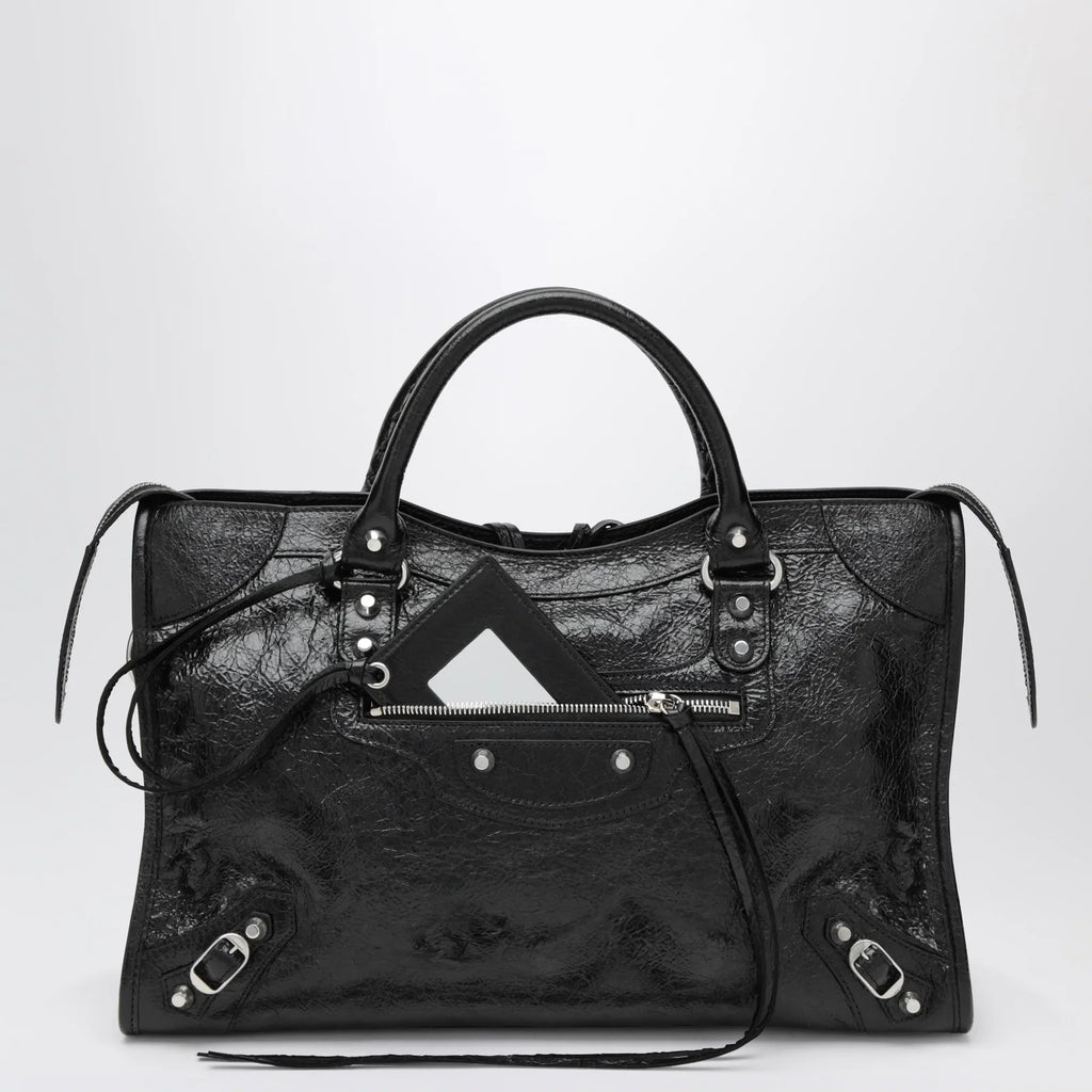 Balenciaga Le City Medium bag in Arena lambskin leather black