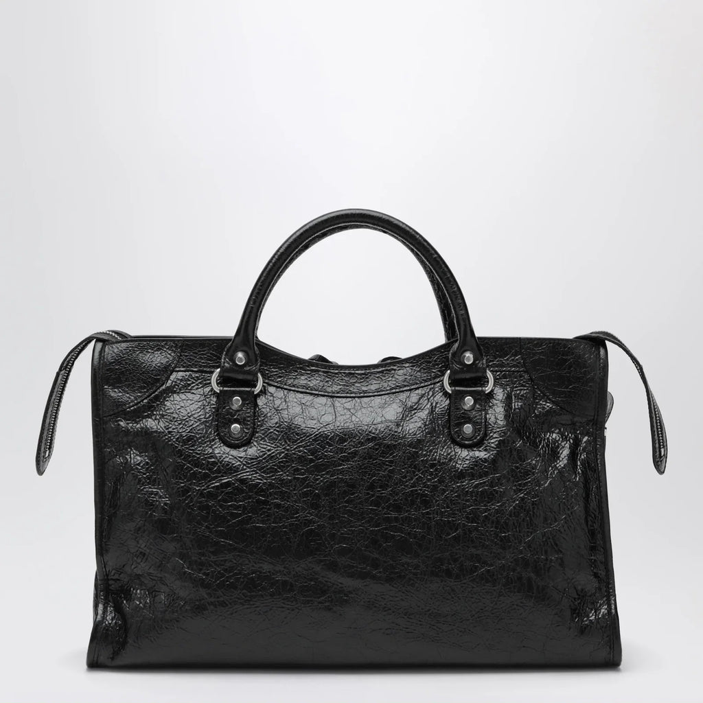 Balenciaga Le City Medium bag in Arena lambskin leather black